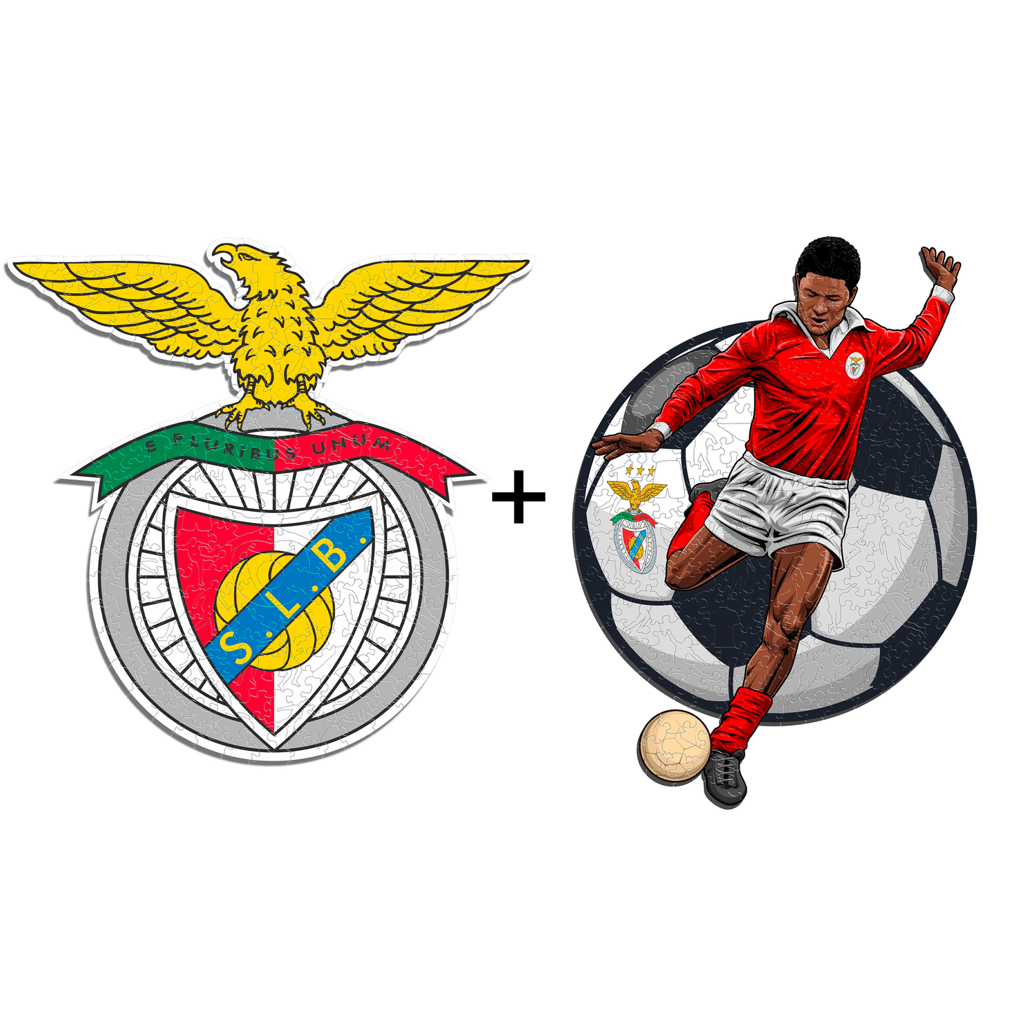 2 PACK SL Benfica® Logo + Eusébio