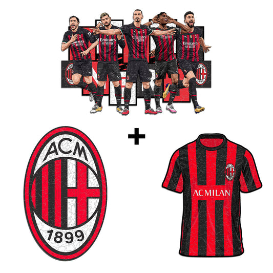 3 件組 AC Milan® 標誌 + 球衣 + 5 名球員