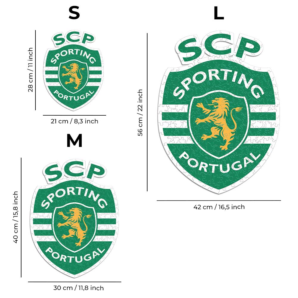 2 件裝 Sporting CP® 徽標 + 球衣 - 官方木製拼圖