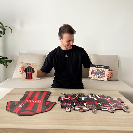 Iconic Puzzles MILANLOGOL Milan Logo Official Product, Wooden