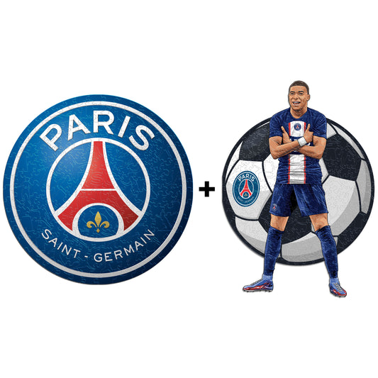 4 PACK PSG FC® Logo + Jersey + Lionel Messi + Kylian Mbappé