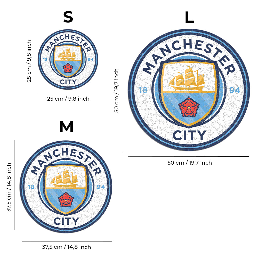 曼徹斯特城足球俱樂部®徽標 - 官方木製拼圖