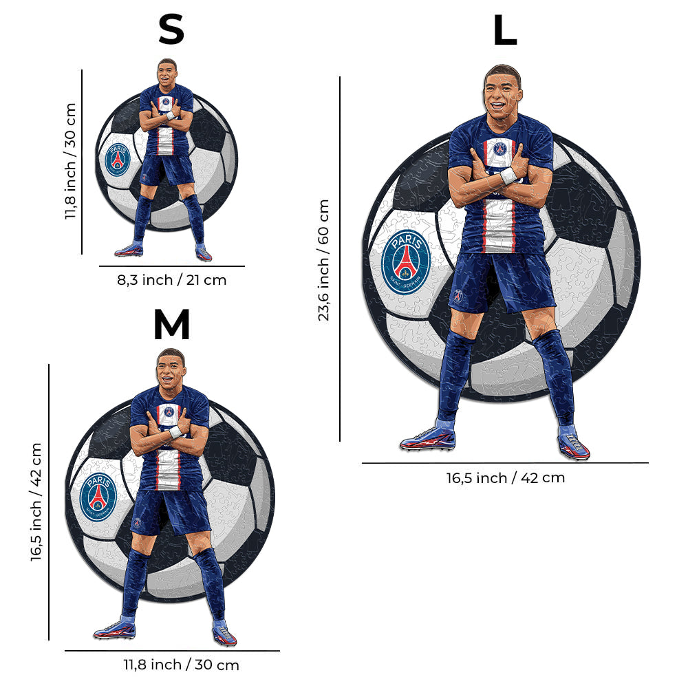 3 件裝 PSG FC® 徽標 + 萊昂內爾·梅西 + 凱利安·姆巴佩