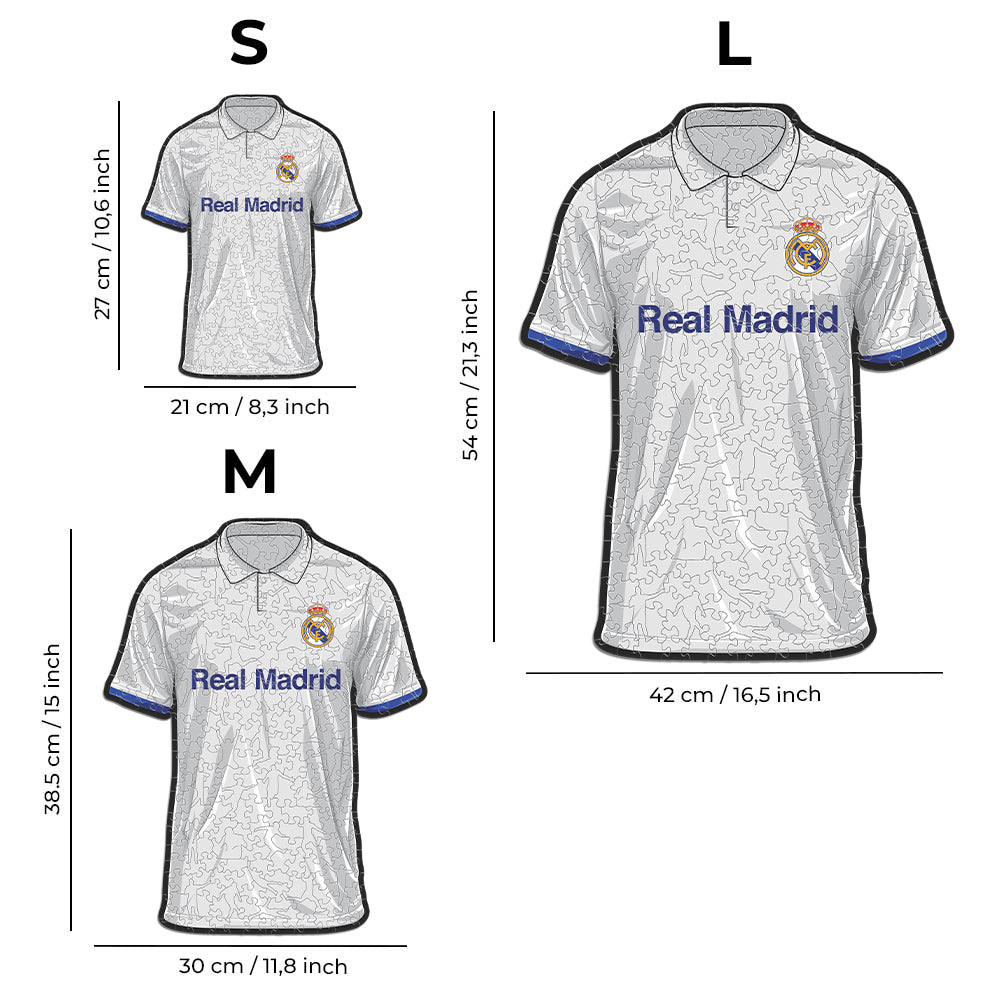 Soccer 'Real Madrid  Classic Jersey' 3D Wood Jigsaw Puzzle